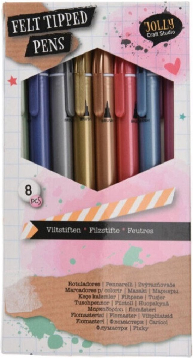 Felt -Tip stylos métalliques, 8e.