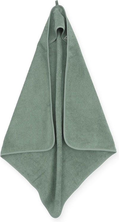 Jollein - cape de bain - vert - 100% coton éponge - serviette bébé avec cape de bain, châle, poncho de bain - 75x75 cm