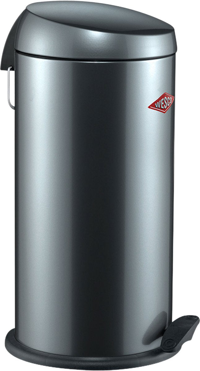 Wesco capboy maxi poubelle | poubelle à pédale | 22 litres | métal - graphite | poubelle - fabriquée en Allemagne