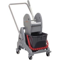 Seau roulant taski 17 litres gris