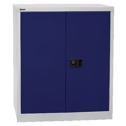 Armoire à portes battantes bisley 2 portes métal 914x400x1000mm gris clair bleu