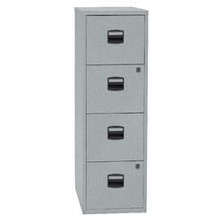 Commode à dossiers suspendus Bisley avec 4 tiroirs argent