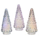 Decoris statue sapin de Noël verre irisé 23cm