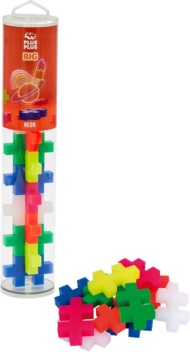 Plus plus tube néon gros plus-plus : 15 pièces (3286)