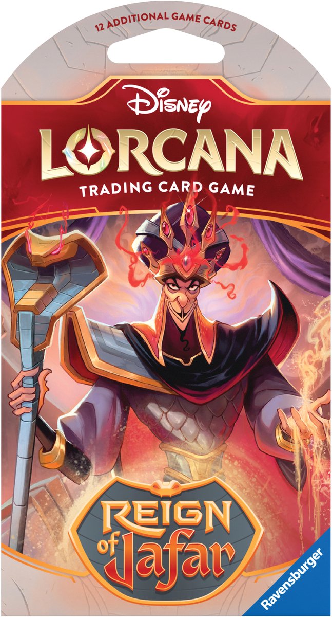 Disney Lorcana Ravensburger - : Booster packs à pochettes Le Règne de Jafar - jeu de cartes à collectionner - à partir de 8 ans