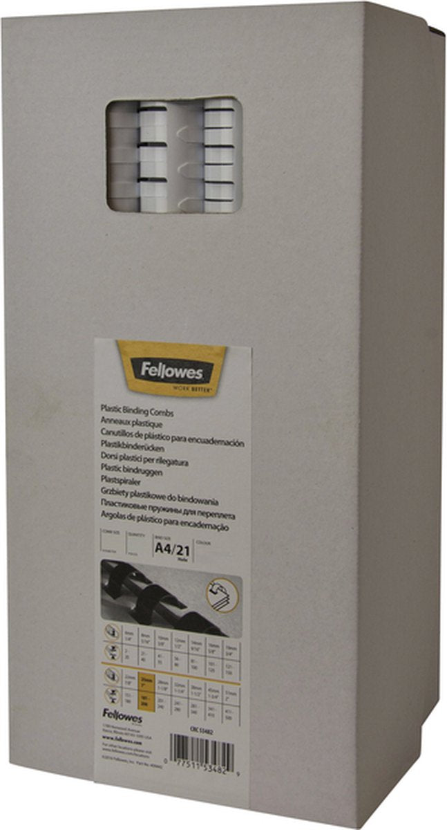 Crêtes de reliure métallique Fellowes 5345106 PVC (polychlorure de vinyle) bleu