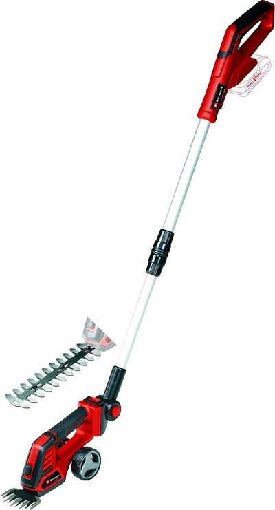 Taille-haie à batterie Einhell ge-cg 18 100 li t solo - power x-change - 18 v li-ion - manche télescopique - cisaille à gazon largeur de coupe : 10 cm - largeur de coupe taille-haie : 20 cm - excl. batterie et chargeur