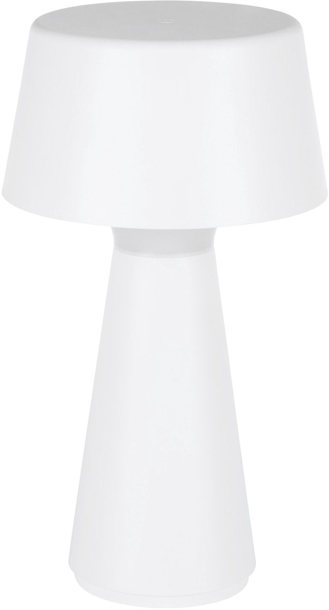 Lampe de table Eglo scorrano - variateur tactile - sans fil - 29 cm - blanc - lumière blanche orientable - rechargeable - pour intérieur et extérieur
