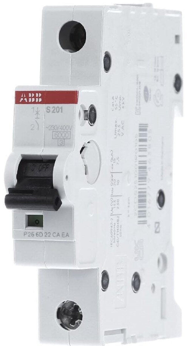 Disjoncteur d'installation Busch-jaeger abb 1 pôle 40a - s201-b40 - type b