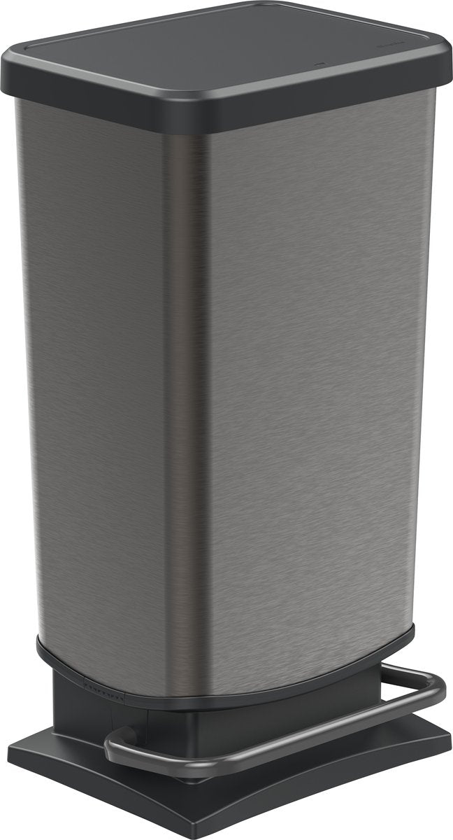 Poubelle à pédale Rotho Paso - poubelle 40l - sans BPA - graphite