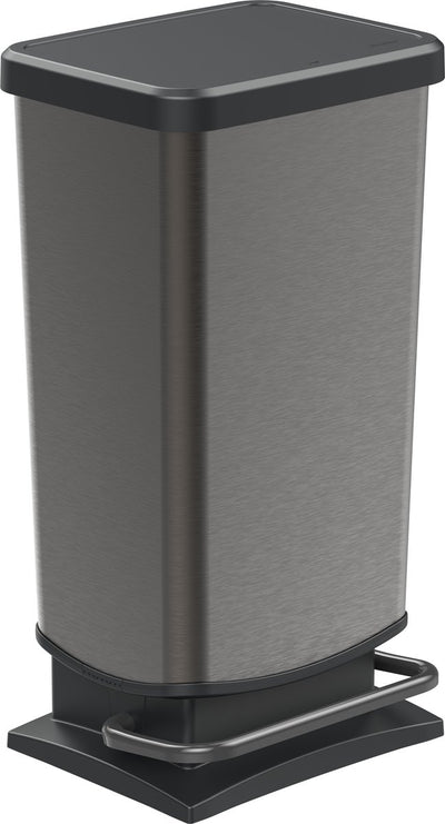 Poubelle à pédale Rotho Paso - poubelle 40l - sans BPA - graphite