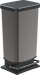 Poubelle à pédale Rotho Paso - poubelle 40l - sans BPA - graphite