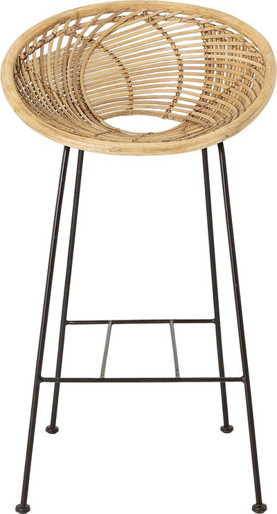 Bloomingville - chaise de bar yonne - beige - rotin