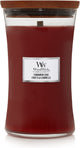 Grande bougie parfumée Woodwick Hourglass - Chaï à la cannelle - 130 heures de combustion