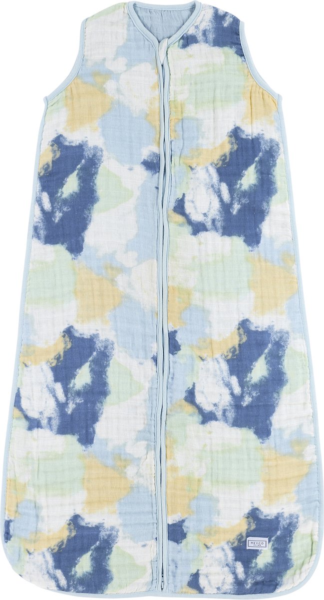 Gigoteuse bébé tie-dye Meyco baby - hydrophile - bleu clair - 70cm