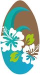 Sportx skimboard fleur bleu marron 100 cm