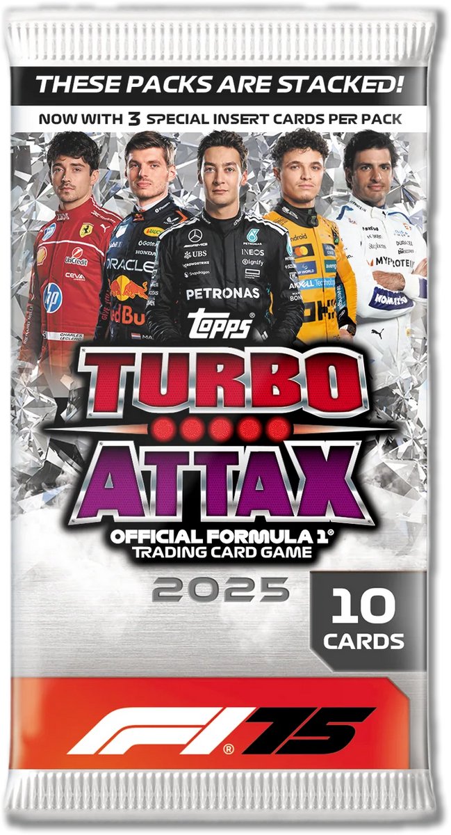 Topps turbo attax f1 2025 - paquet de cartes