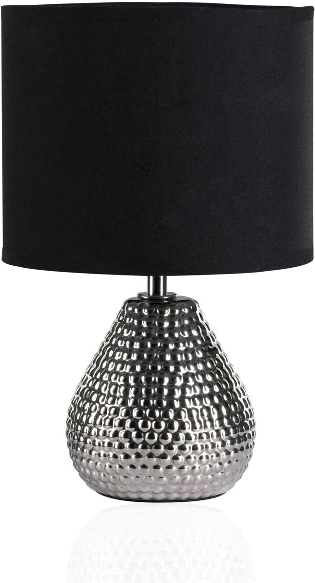 Lampe de table LED Pauleen gorgée d'argent e14 max. 20w argent, noir