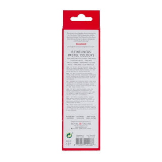 Bruynzeel Fineliner Set Pastel 6 couleurs