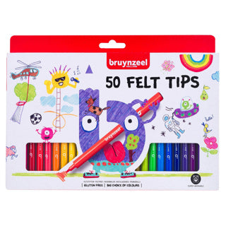 Ensemble de stylos en feutre Bruynzeel -Tip, 50 couleurs