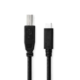 Câble USB BENEL 2M USB-C à USB-B - afbeelding 1