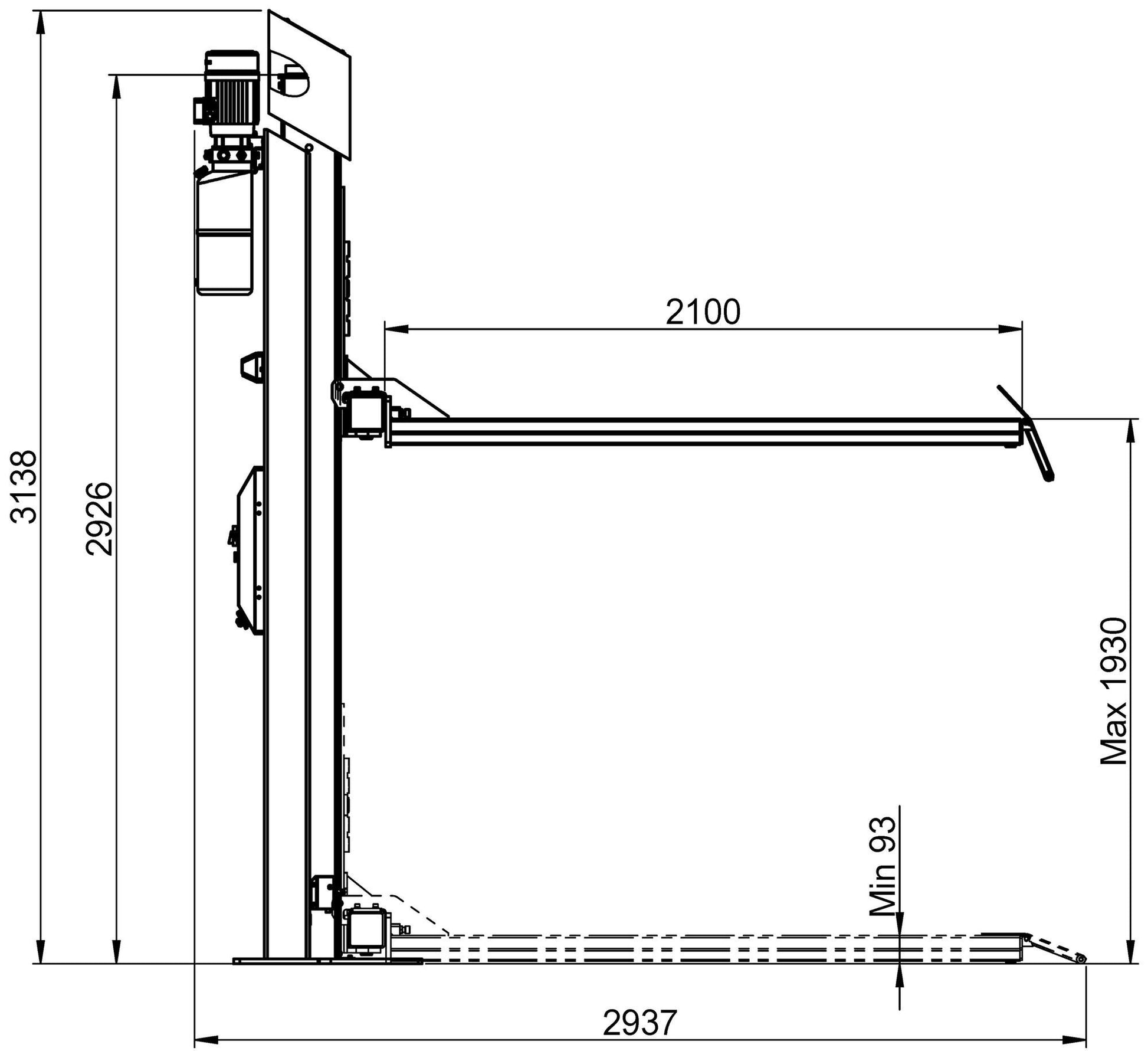 Ath-Heinl Lift w. Forks de roue Ath-Single Lift 12Pl