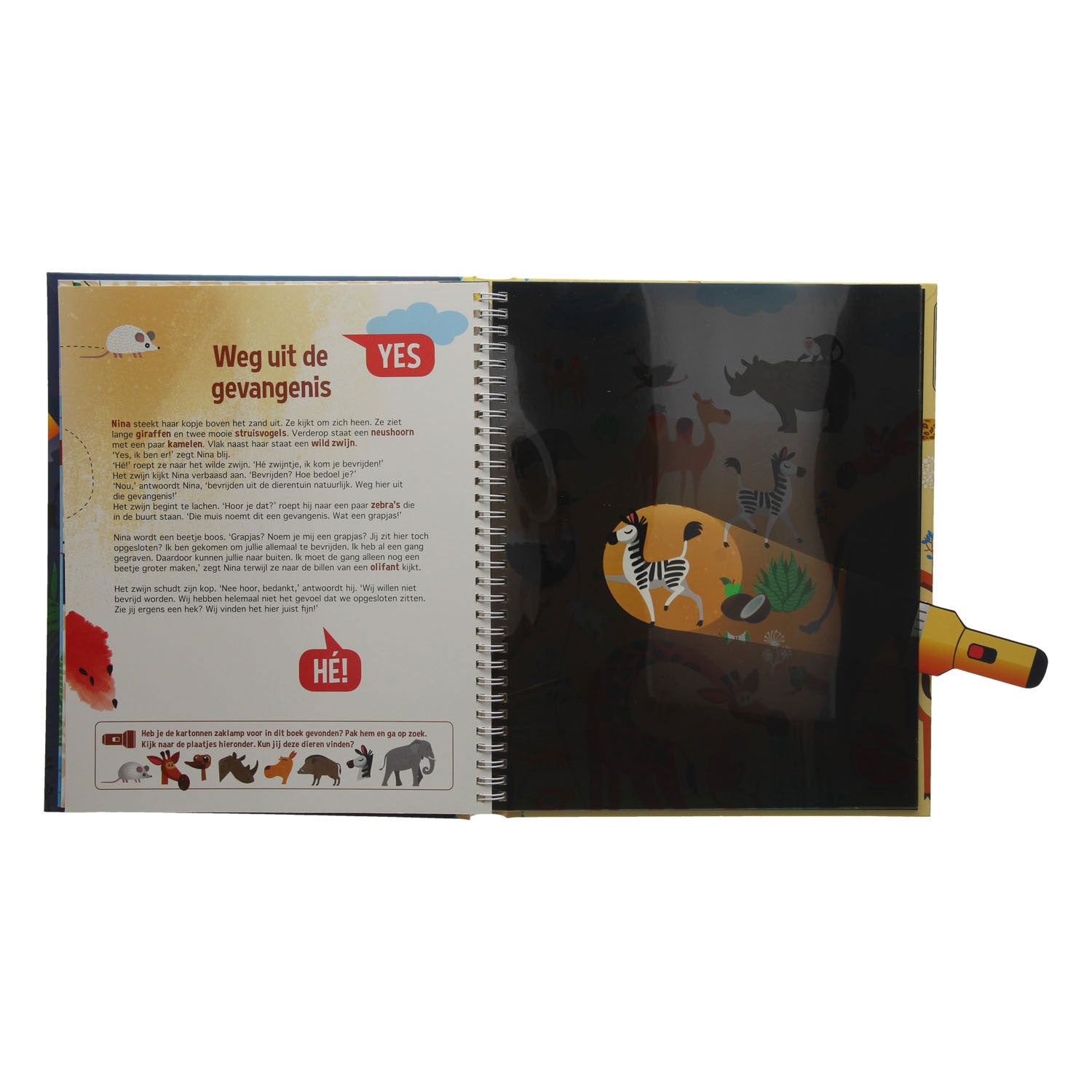 Recherche dans la lampe de poche Zoo + en carton