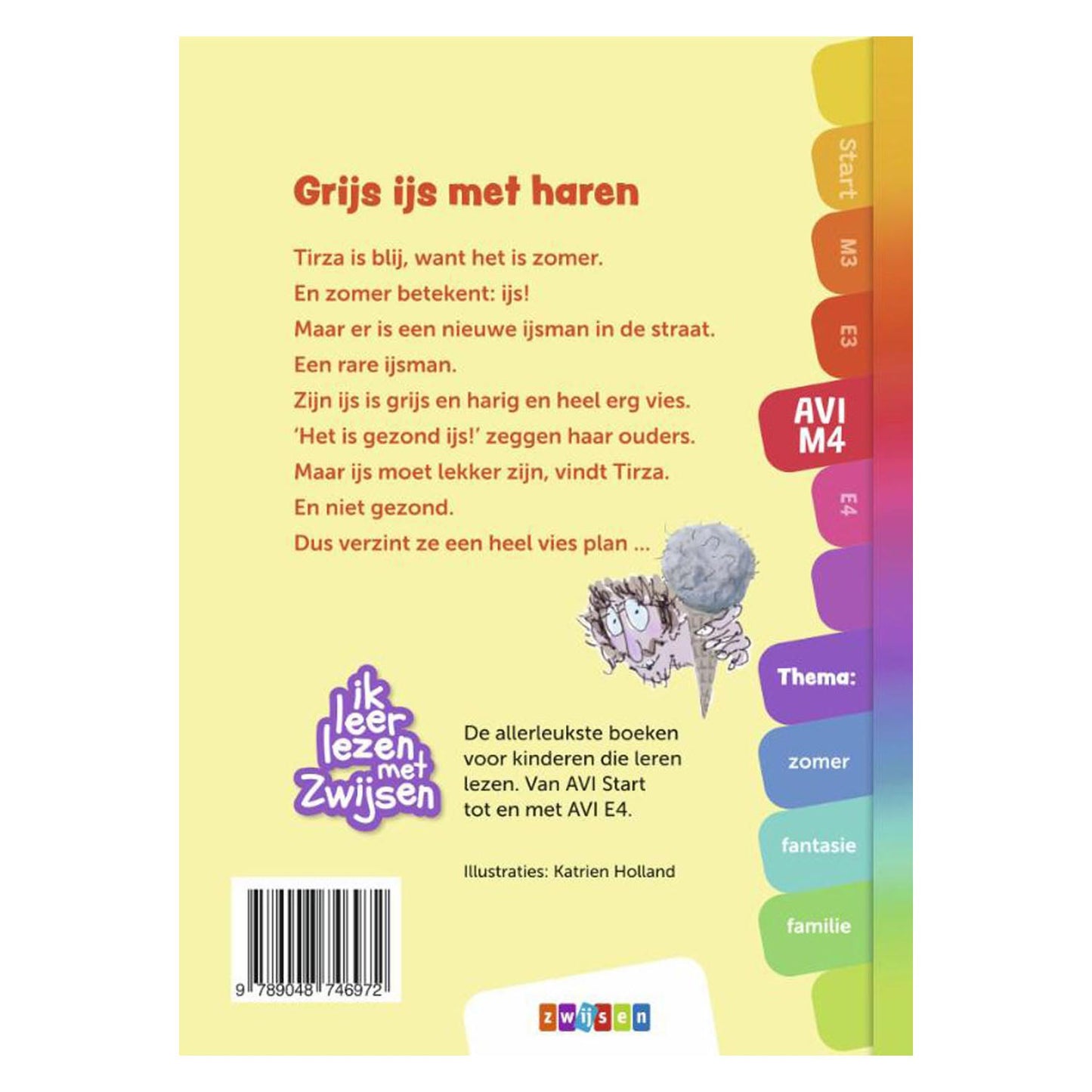 WPG Publishers J'apprends à lire la crème glacée grise avec des cheveux (AVI-M4)