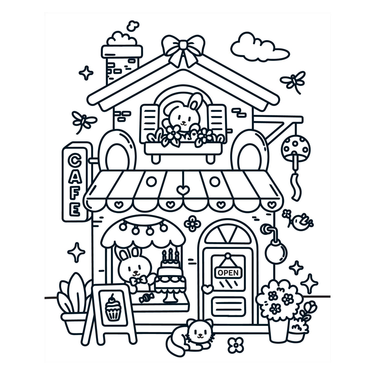 Livre de coloriage cosy - escapades cosy nouveau