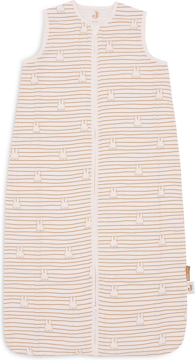 Jollein x Miffy gigoteuse d'été bébé hydrophile - 90cm - rayure miffy - biscuit