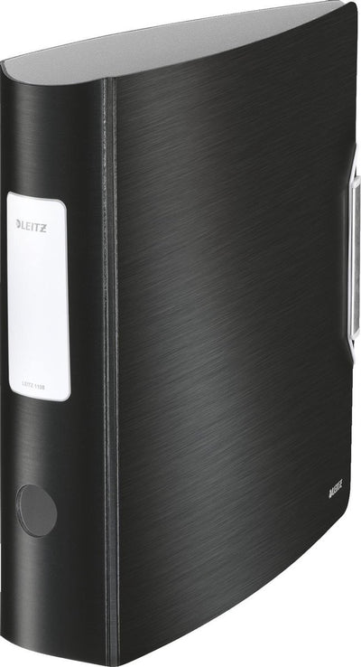 Classeur Leitz style actif 180° pour 500 feuilles A4 - largeur dos 82 mm - noir satiné
