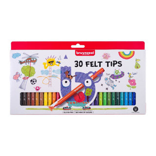 Ensemble de stylos en feutre Bruynzeel -Tip, 30 couleurs