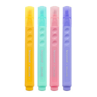 Les stylos marquants bruynzéels ensembles pastel 4 couleurs