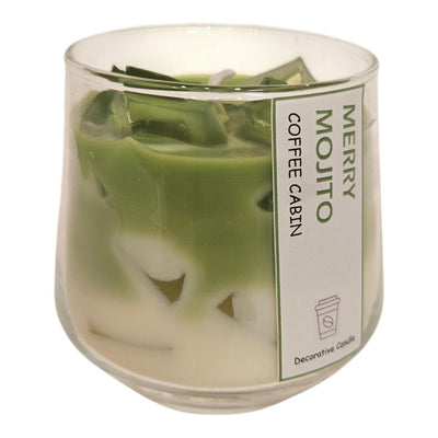 Bougie parfumée ambiance manoir verre joyeux mojito 8,4x11,5cm