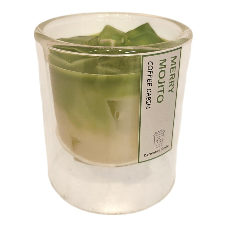 Bougie parfumée ambiance Manoir en verre joyeux mojito 7,4x8,4cm
