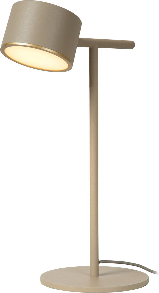 Lucide gian - lampe de table - LED dimmable - 1x9w 2700k - taupe
