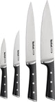 Tefal ice force k2324s74 - set de couteaux - 4 pièces - couteau d'office, couteau de chef, couteau de cuisine et couteau à découper - acier inoxydable - passe au lave-vaisselle