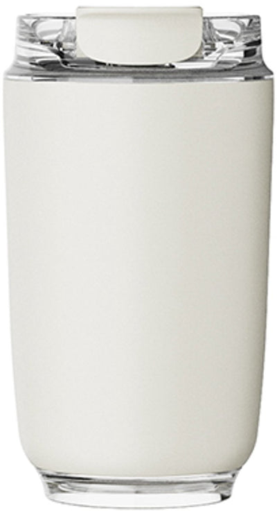 Sans marque sans marque tasse à café kozie en acier inoxydable 240 ml – double paroi isolée – beige crème – pour café et thé