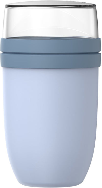 Mepal lunch pot xl ellipse - 750 + 300 ml - pot à yaourt et pot à muesli à emporter - passe au congélateur. micro-ondes et lave-vaisselle - bleu nordique