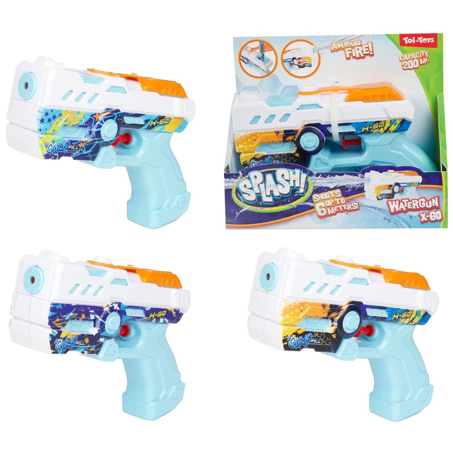 TOI-TOYS Splash Water Gun Fill Fill X60