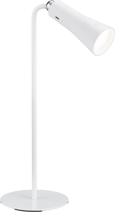Rl live your light reality maxi - lampe de table - blanc mat - rechargeable - incl. 1x SMD 2 W - Touch 4 étapes - Connexion USB - Alimentation par batterie - Lampe à pince