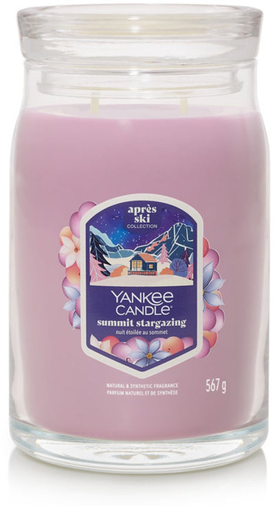 Bougie Yankee - bougie parfumée en grand pot pour observer les étoiles au sommet - 90 heures de combustion - deux mèches