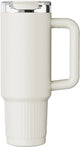 Tasse thermos kozie sans marque sans marque 980 ml – acier inoxydable – double paroi isotherme – beige crème – pour boissons chaudes et froides