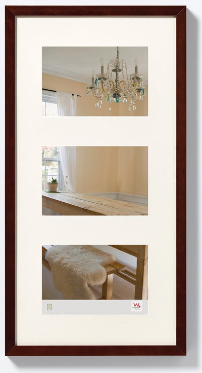Poivrons Walther - cadre en bois - format photo 3x10x15 cm - noyer