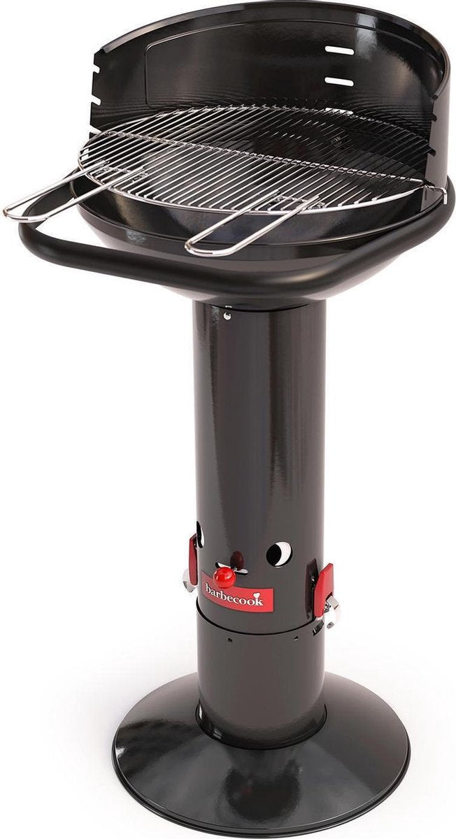 Barbecook loewy 45 - barbecue au charbon de bois - surface de grill 43 cm - incl. pare-vent, barbecue et pot de récupération des cendres - noir