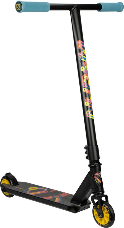 Trottinette freestyle Nijdam - neon feelin' - noir bleu - aluminium