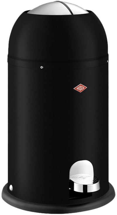 Wesco kickmaster junior poubelle | poubelle à pédale | 12 litres | métal - noir mat | poubelle