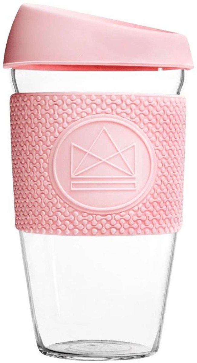 Cactus fluo - tasse en verre flamant rose 450ml