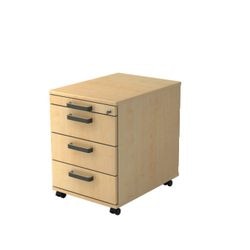 Bach bloc tiroir mobile Hammerer ac30 sg mélamine 428x800x512mm 4 tiroirs érable