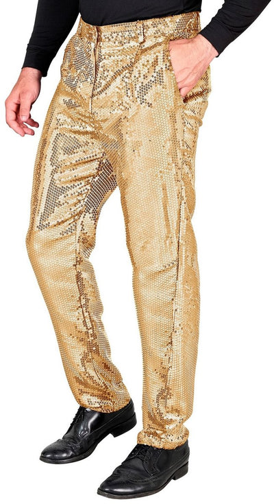 Widmann pantalon à sequins éblouissants or homme